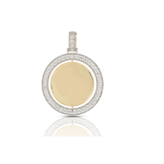 Golden Aura: Illusion Picture Pendant by Demira Jewels