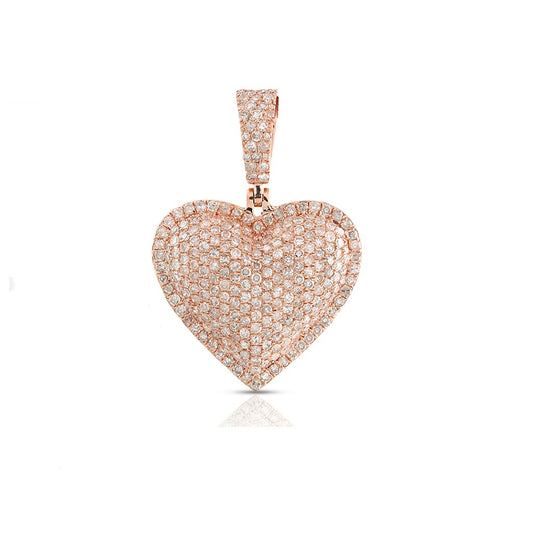 Rosy Reverie: White Diamond Heart Pendant by Demira Jewels