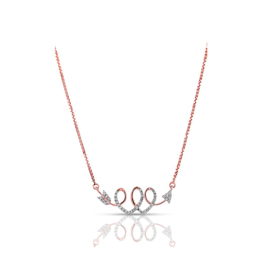 Rose Gold Double Heart Pendant by Demira Jewels