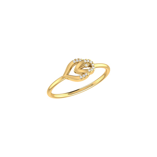 Yellow Gold Round Diamond Ring By Demira Jewels
