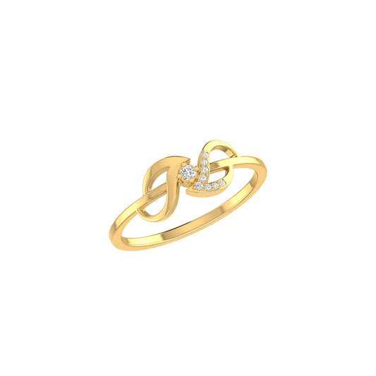 0.05Ct Diamond Yellow Gold Band Ring by Demira Jewels