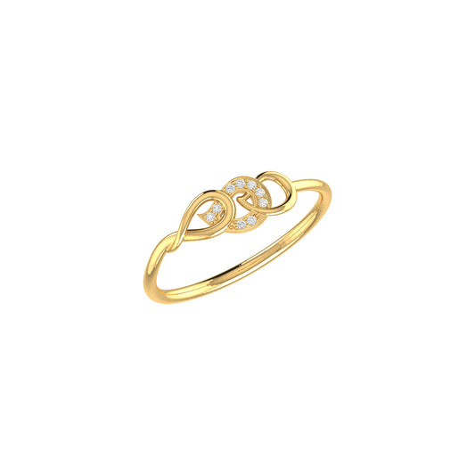 0.03Ct Round Diamond Yellow Gold Women's Ring