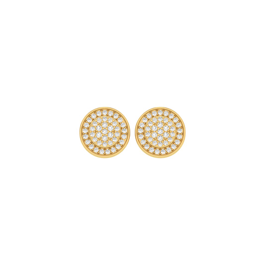 0.25Ct Diamond Yellow Gold Round Stud Earrings