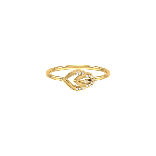 Yellow Gold Round Diamond Ring By Demira Jewels