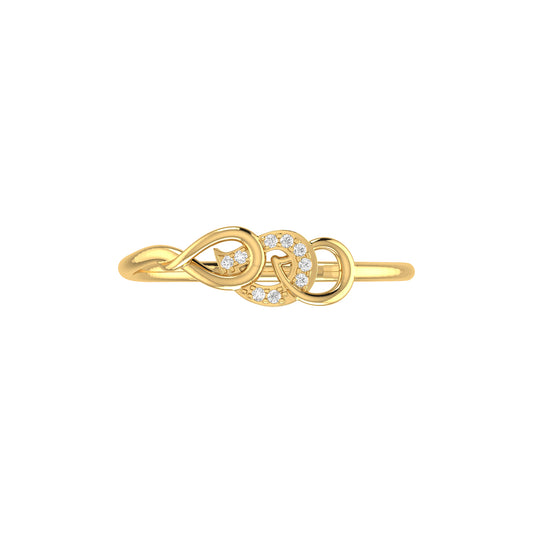 0.03Ct Round Diamond Yellow Gold Women's Ring