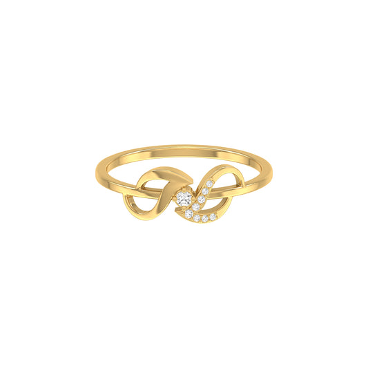 0.05Ct Diamond Yellow Gold Band Ring by Demira Jewels