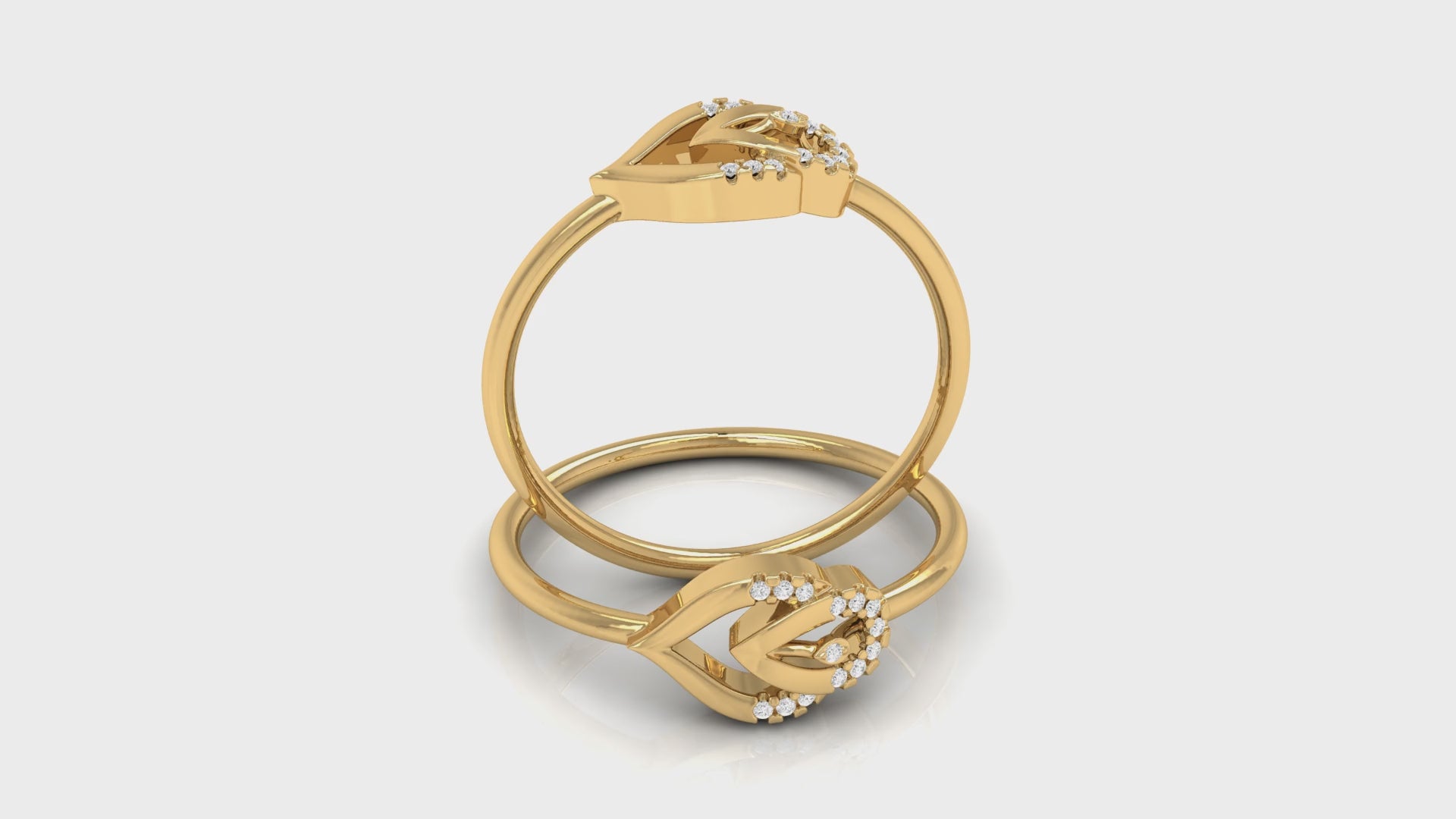Yellow Gold Round Diamond Ring By Demira Jewels
