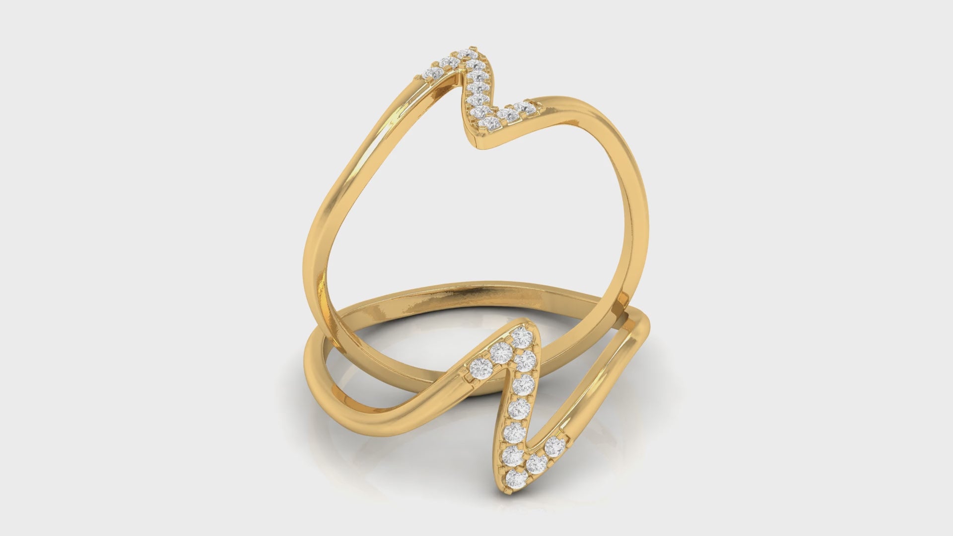 0.08Ct Round Diamond Yellow Gold Band Ring