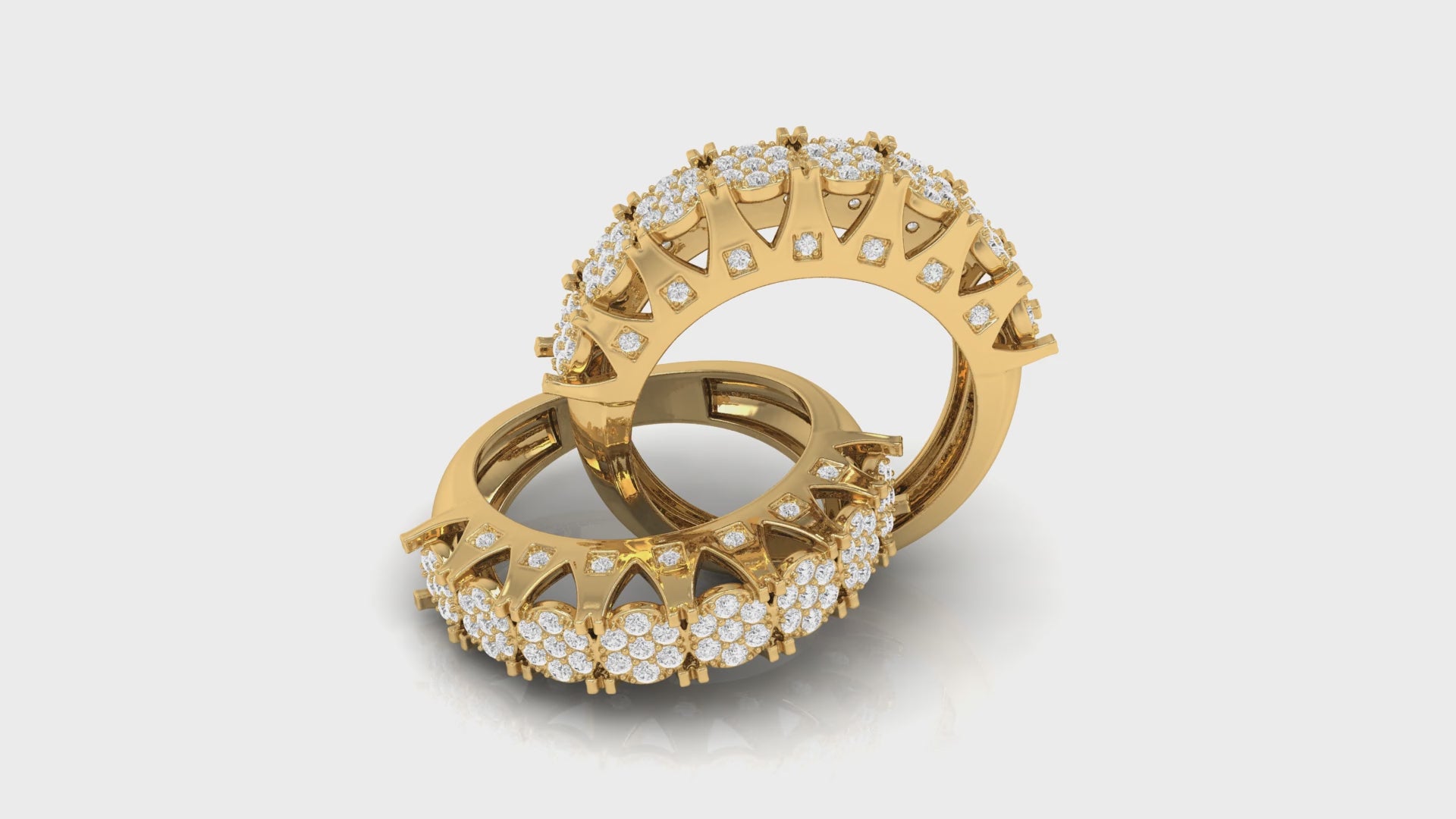 Yellow Gold Round Diamond Ring by Demira Jewel