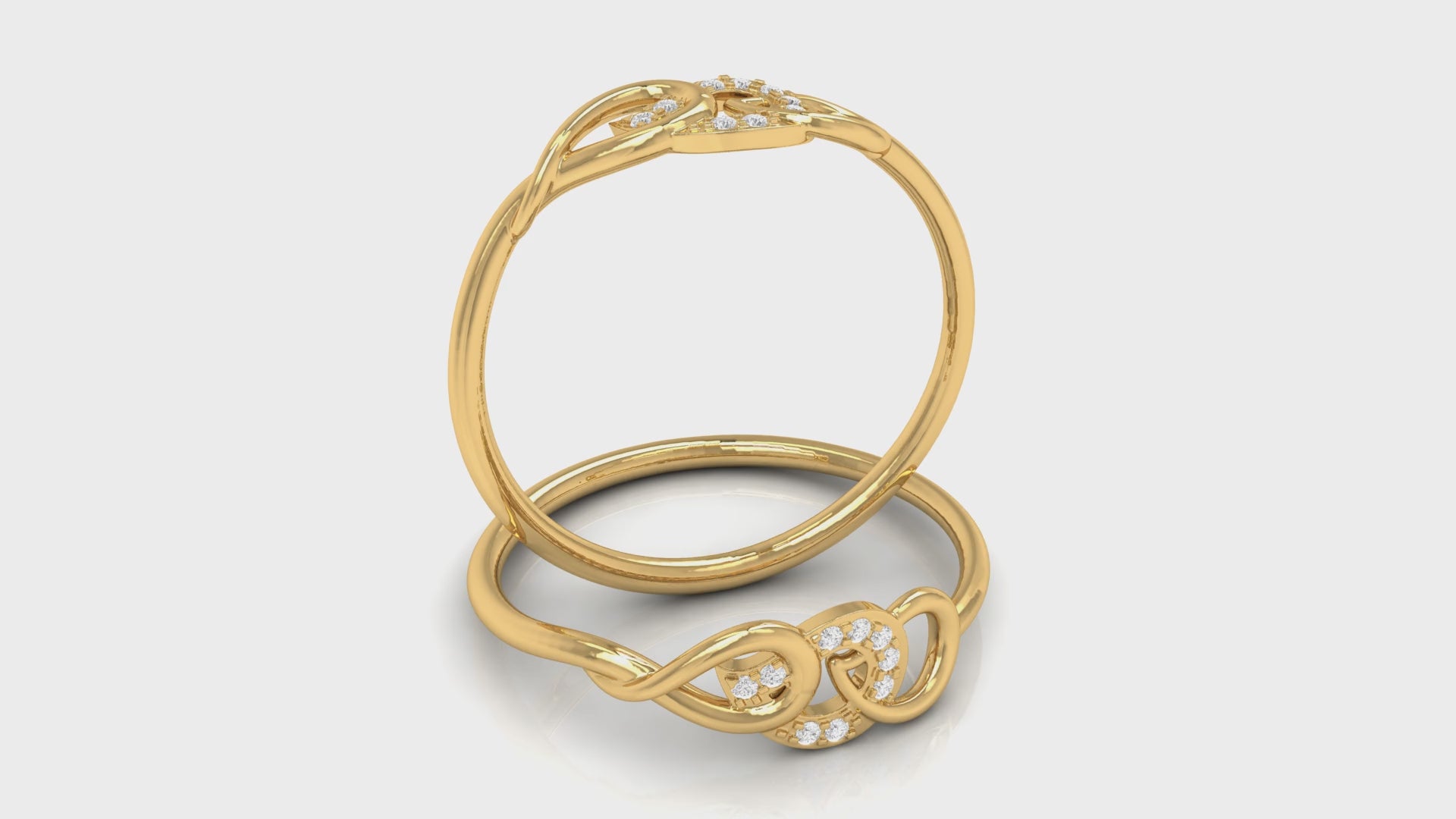 0.03Ct Round Diamond Yellow Gold Women's Ring
