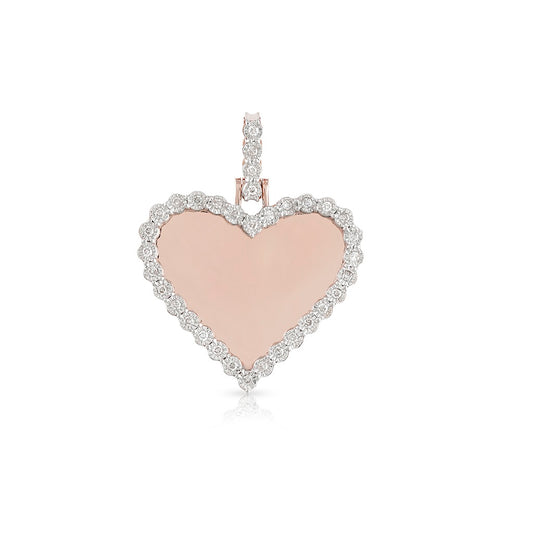 Captivating Elegance: Rose Gold Illusion Heart Pendant by Demira Jewels