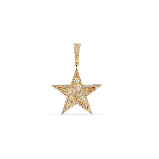 Yellow Gold Star Pendant by Demira Jewels