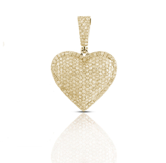 Rosy Reverie: White Diamond Heart Pendant by Demira Jewels