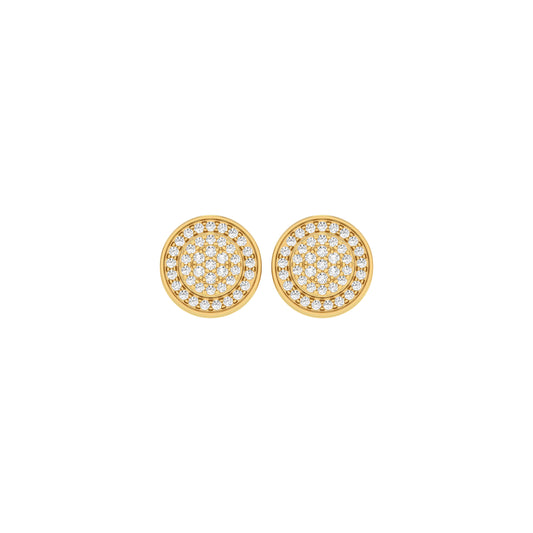 0.25Ct Diamond Yellow Gold Round Stud Earrings