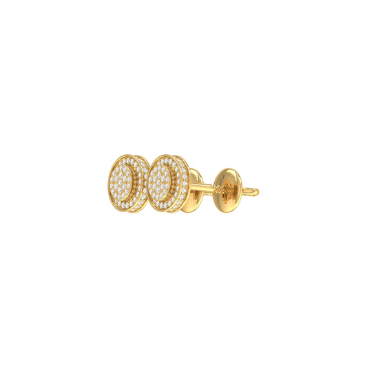 0.25Ct Diamond Yellow Gold Round Stud Earrings