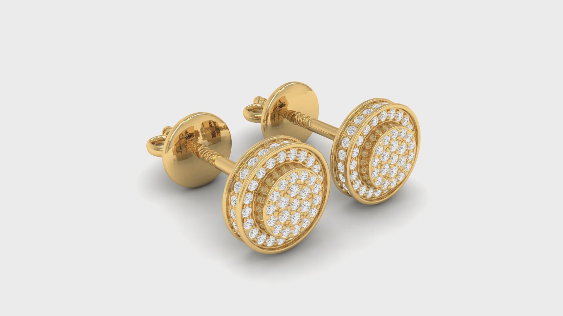 0.25Ct Diamond Yellow Gold Round Stud Earrings